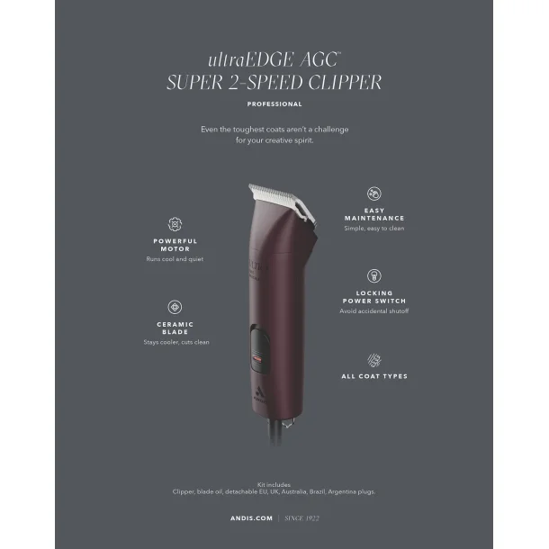 [DK]Klipper, Andis AGC Super 2 speed Brushless, emballage, front